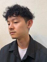 外国人風カーリー無造作スパイラルマッシュパーマ　【影山】