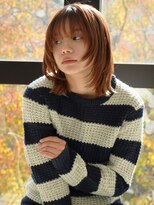 トレヘアー 京都 烏丸(tRe hair)&nbsp;ミニウルフ　くびれヘア　アプリコットオレンジ