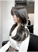 韓国風レイヤーカット顔まわりくびれオルチャン堀江