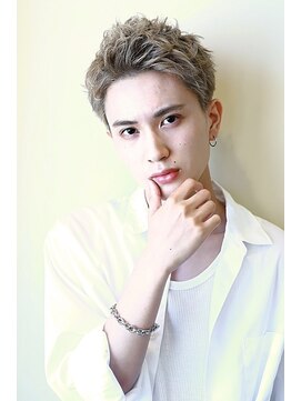 アボヘアー(Abo hair) メンズカットかき上げ刈り上げショート短髪無造作パーマ