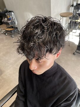 ラグシス ザ バックルーム(LUXIS THE BACK ROOM) マッシュ×無造作スパイラル【立川/メンズ】