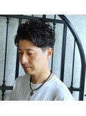 アップバングリバースパーマ