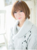 mod’s 天神/アプリコットオレンジ似合わせカット丸みショート