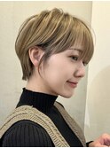イメチェン外ハネボブ美髪ワイドバングレイヤーショート/大宮