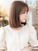 ミルクティーアッシュ小顔内巻きワンカールh3川口20代30代40代
