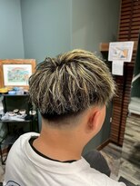 スタンドバーバー 柏(STAND BARBER)&nbsp;スペインカール/スパイキーショート/ブルーブラック/柏