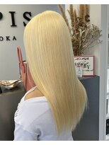 ラピス 福岡天神店(Lapis)&nbsp;10代・20代/透明感◎ブリーチ/抜きっぱなしブロンド