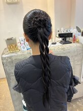 ピエドプールポッシュ(PiED DE POULE POCHE)&nbsp;ロープ編みツインアレンジ