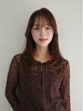 シエル バイ ケンジ 登戸 生田(CIEL by KENJE) 生田くびれレイヤー/透け感ブラウン