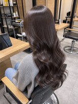 ラックスビーギャラリー なんば駅前店(LUXBE GALLERY) 髪質改善 艶ショコラブラウン ゆるふわ巻きロング