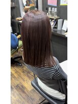 ミュー(m)&nbsp;ピンクブラウン×艶カラー｜大人可愛い暖色ヘア