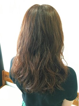 ヘアーサロン ライズハート(Rise Heart) アプリコットオレンジゆるふわパーマスタイル