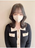 韓国ヘア　ミディアムくびれヘア