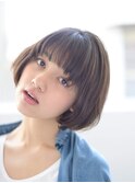 【SHARON原宿】前髪あり×大人ショートボブ×アッシュブラウン
