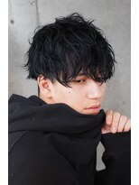 フィフス 原宿(fifth) ツイストスパイラルパーマツーブロック刈り上げ黒髪束感マッシュ