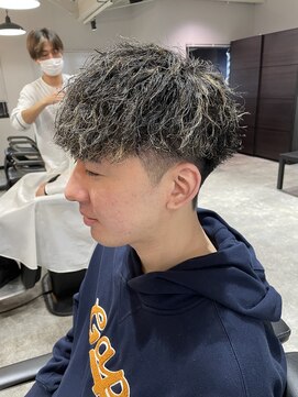 ボルド(MEN'S HAIR SALON BORDO) ツイスパ×ハイライト×マッシュ