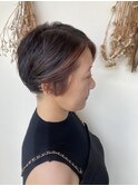 アクセント刈り上げショート