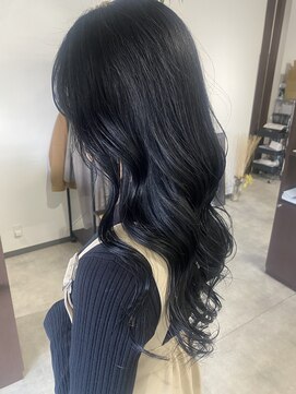 バベル(BABEL Hair Design) 【BABEL】ブルーブラック　@日高愛美