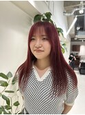 【Rina】チェリーレッド/黒髪/ボブルフ/ネビージュ/茅ヶ崎