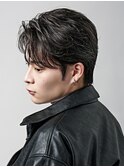 ワックスなし刈り上げツーブロックセンターパーマフェザーパーマ