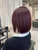 トリムバイエンヴィ(tlim by ENVY)&nbsp;ブリーチなしダブルカラーで作るワインレッド