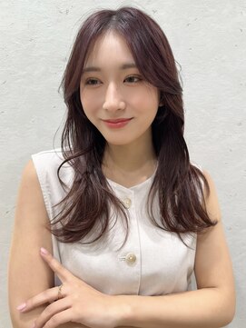 ロンドプランタン 恵比寿(Lond Printemps) オレンジブラウンカラー 韓国風 くびれレイヤーカット