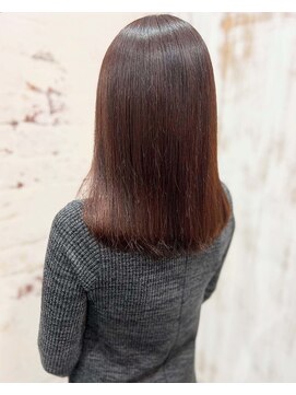 エル(ailes) セミロングストレートスタイル(40代女性)