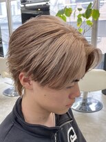 エデアンルクラ 下通(EDEAN Leclat)&nbsp;熊本メンズカラー ハイトーン　ミルクティー MEN'S HAIR