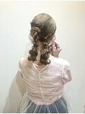 タイトツイン編みおろしヘアセット＊