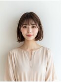 ボブ/イメチェン/外ハネボブ/美髪/ワイドバング/髪型