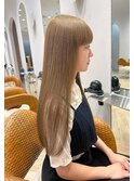 【関日葉里】ブリーチなしダブルカラー"ミントベージュ"