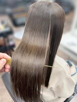 ハーシーバイアポロ 相模大野(HERSHE by apollo)&nbsp;x髪質改善/ホワイトグレージュ/レイヤーカット/チェリーブラウン