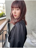 ケアブリーチで見せるくすみピンクカラー