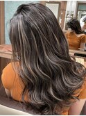 大人レイヤーカット白髪ぼかし脱白髪染め40代50代60代