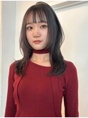 シルバーグレージュ 姫カット くびれヘア 透明感カラー 艶髪