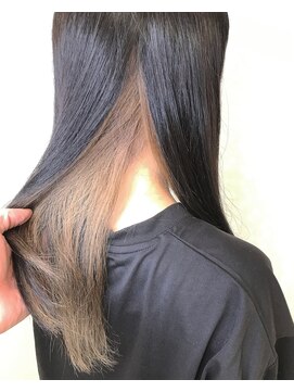 ヘアーアンドメイク ドレス(DRESS) インナーカラー  シナモンベージュ