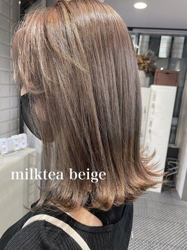 リリー(Lilley) 【Lilley 稲永麻衣】ミルクティーベージュ+透け感ヘア 天神/今泉