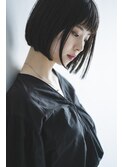 大人かわいい黒髪ボブ