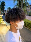 MEN’S HAIRハイライトマッシュパーマ〈理容室〉東浦和メンズ