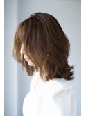 大人可愛い20代30代40代グレーベージュアッシュカラーミディアム