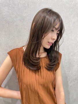 エジョン 幡ヶ谷店(Aejon) くびレイヤー前髪エモージュピンクベージュレイヤーカット小顔