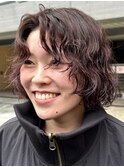 パーマ/ボブパーマ/くるくるパーマ/パーマボブ/顔まわり