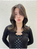 韓国くびれロング レイヤーオルチャン小顔前髪 艶髪