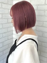 ルノン フィージュ(LUNON fieju)&nbsp;ピンクカラー/ピンクバイオレット/ブリーチカラー/ボブカット