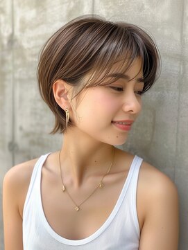 ジプソ 池袋西口(Gypso) 美人ショート　白髪ぼかしハイライト/髪質改善トリートメント