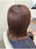 ピンクブラウン×ミディアム
