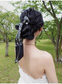 ブライダルヘアセット×シニヨン