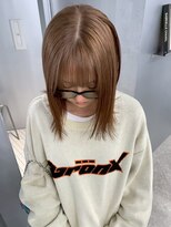 ペレ アネックス 大阪梅田茶屋町店(PELE ANNEX)&nbsp;くびれヘア/アプリコットオレンジ/ハイライトカラー/梅田