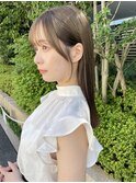 ナチュラル小顔前髪あり後れ毛サイドバング結べるボブくびれヘア