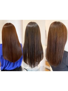 《髪質改善》髪のお悩みを解決!"オージュアサロンTR"を始め,ダメージ軽減するプレックス剤入のケアカラー♪